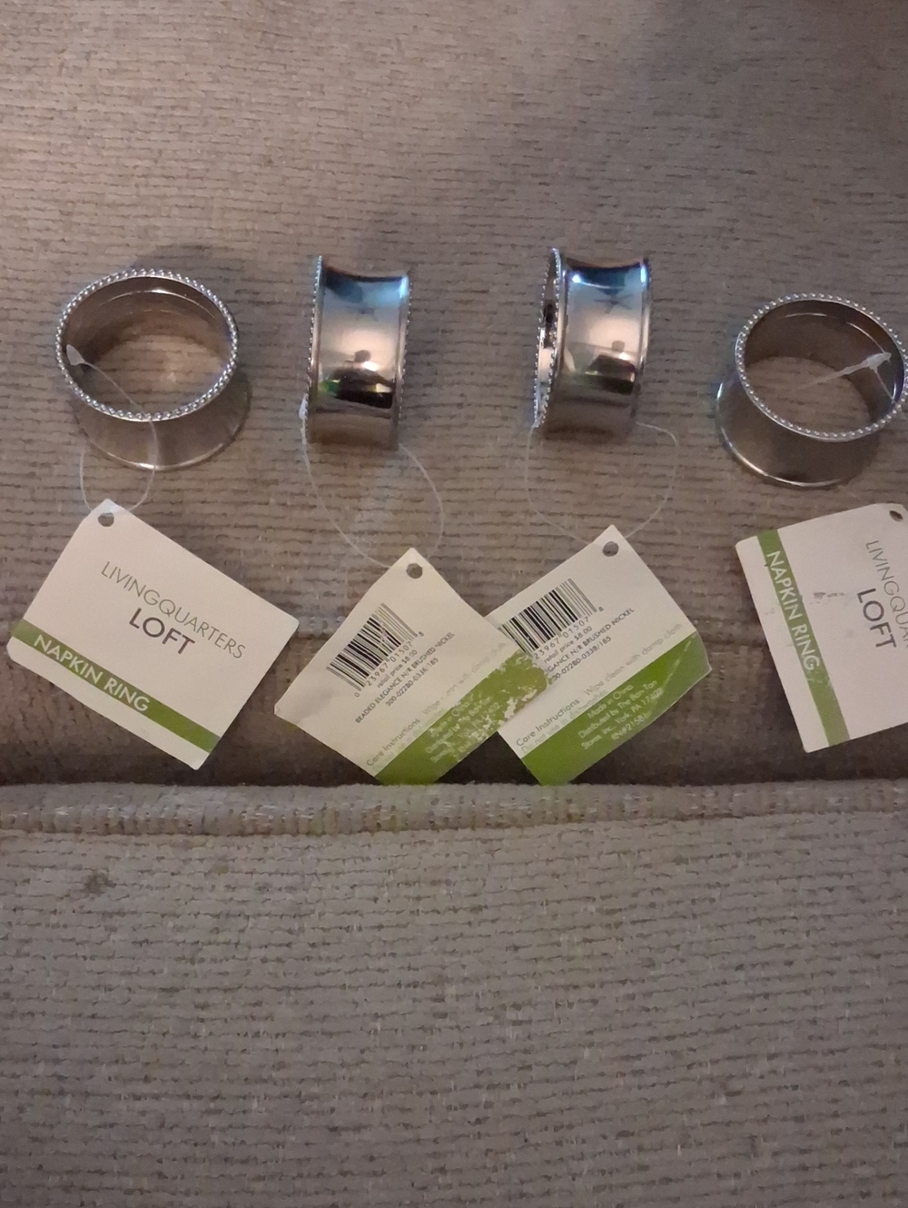 LOFT Silver/ Brushed Nickle Napkin Ring